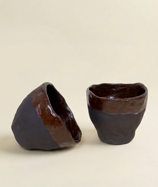 Set de Tazas Marrón Choco